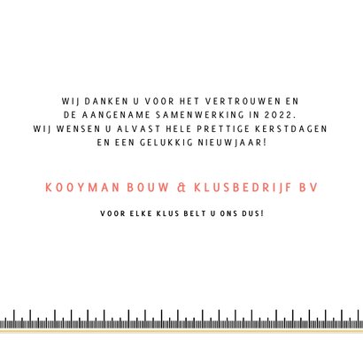 Zakelijke kerstkaart bouw en klusbedrijf rolmaat 3