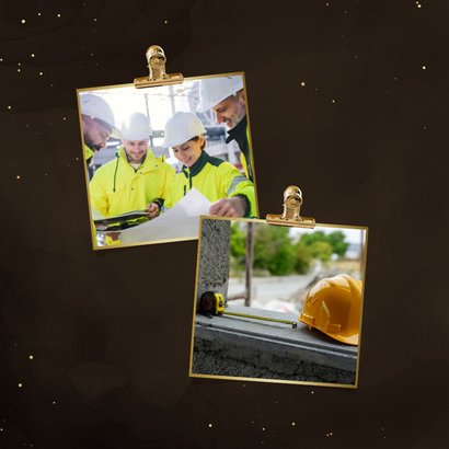 Zakelijke kerstkaart bruin met 2026 bedankt logo 2