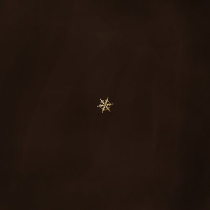 Zakelijke kerstkaart bruin sneeuwvlokjes goud Achterkant