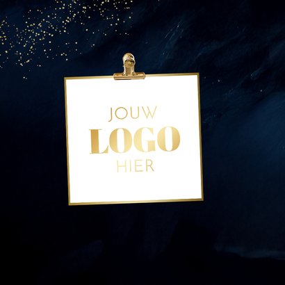 Zakelijke kerstkaart donkerblauw bedankt waterverf 2