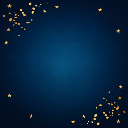 Zakelijke kerstkaart donkerblauw typografie goudlook 2