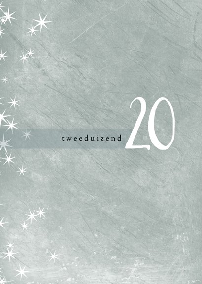 Zakelijke kerstkaart, eenvoudig met sterren en 2020 2