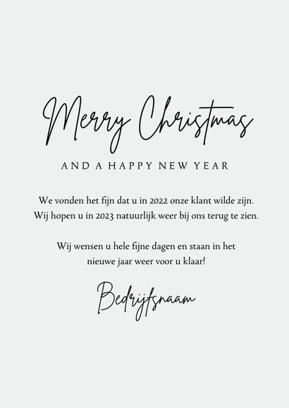 Zakelijke kerstkaart eucalyptus krans merry christmas 3