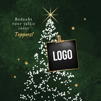 Zakelijke kerstkaart fijne kerst 2026 kerstboom bedankt 2