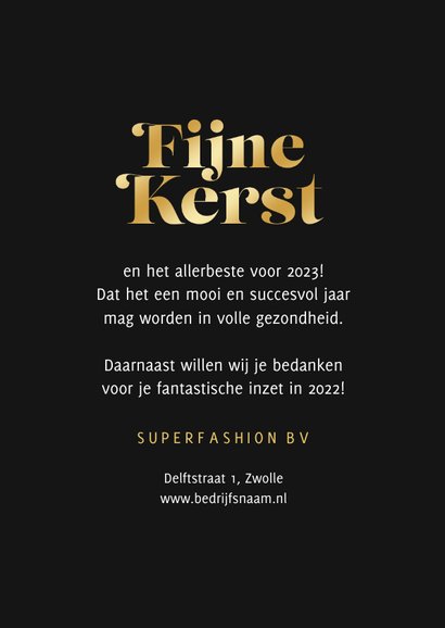 Zakelijke kerstkaart fijne kerst bedankt duimpjes sterren 3