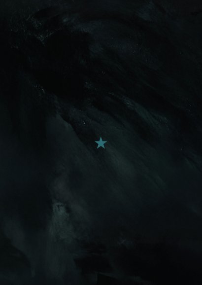 Zakelijke kerstkaart fijne kerst blauw groen 2026  Achterkant