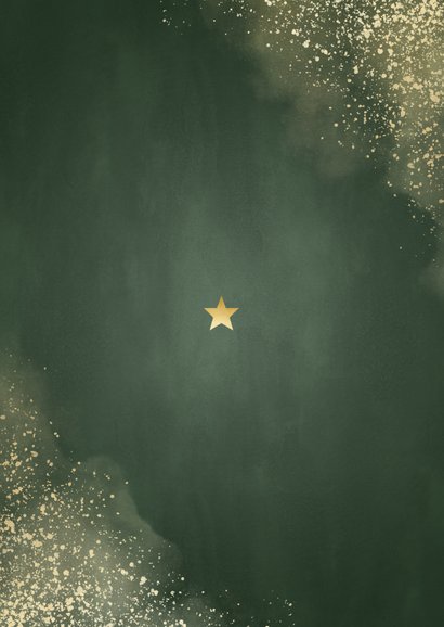 Zakelijke kerstkaart financiƫle branche met foto's en goud Achterkant