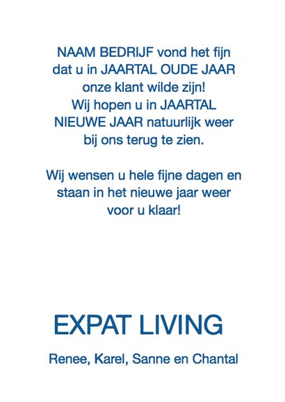 Zakelijke kerstkaart foto blauw design - LB 3