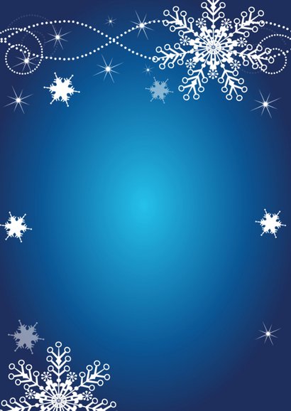 Zakelijke kerstkaart fotocollage blauw 2