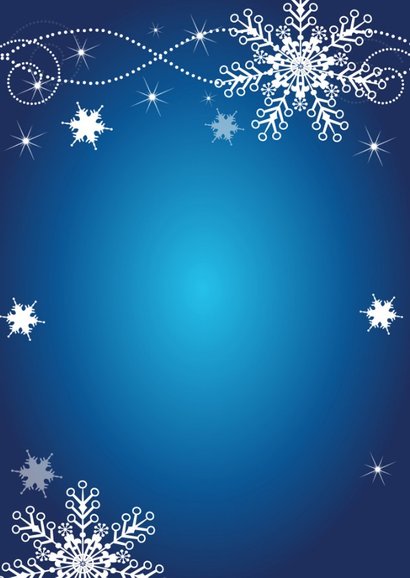 Zakelijke kerstkaart fotocollage blauw 2