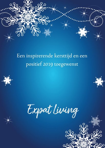 Zakelijke kerstkaart fotocollage blauw 3