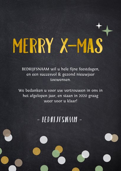 Zakelijke kerstkaart fotocollage polaroids met confetti 3