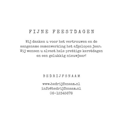 Zakelijke kerstkaart fotocollage ster zuurstuk kraft 3
