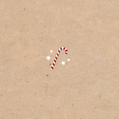 Zakelijke kerstkaart fotocollage ster zuurstuk kraft Achterkant