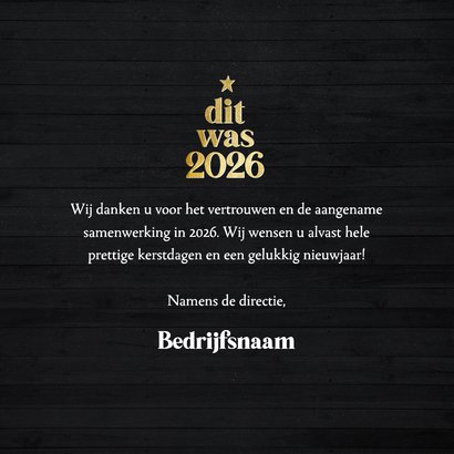 Zakelijke kerstkaart fotocollage terugblik dit was 2026 3
