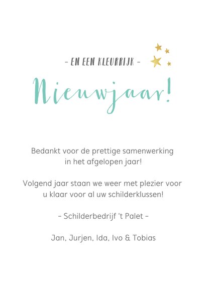 Zakelijke kerstkaart fotocollage voor een schilder 5 foto's 3