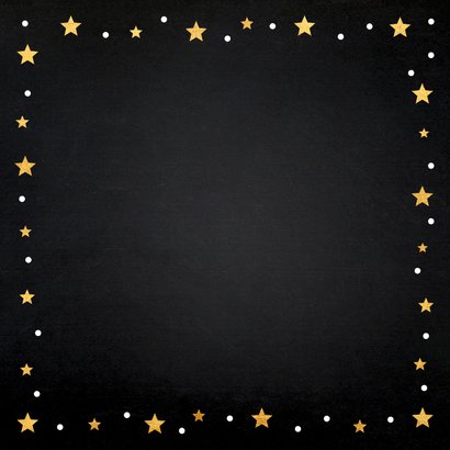 Zakelijke kerstkaart fotocollage zwart goudlook sterren 2