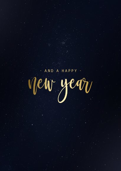 Zakelijke kerstkaart galaxy met gouden accenten en foto 2