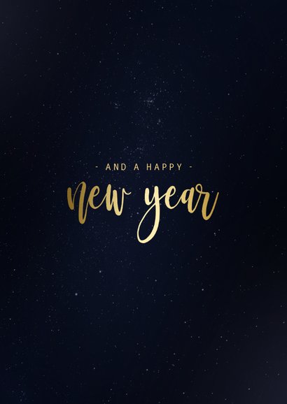Zakelijke kerstkaart galaxy met gouden accenten en foto 2