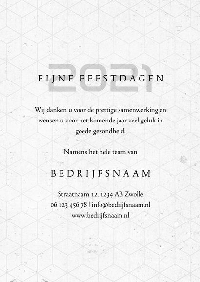 Zakelijke kerstkaart geometrisch beton 2021 fotocollage 3