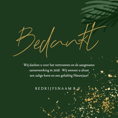 Zakelijke kerstkaart goud bedankt met logo kersttakken 3
