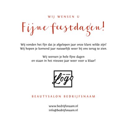 Zakelijke kerstkaart goud kerstboom foto sterren 3
