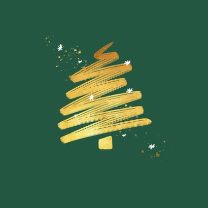 Zakelijke kerstkaart goud stijlvol sterren kerstboom 2