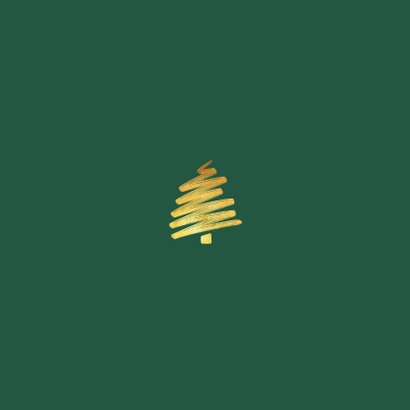 Zakelijke kerstkaart goud stijlvol sterren kerstboom Achterkant
