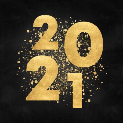 Zakelijke kerstkaart gouden 2021 merry christmas 2