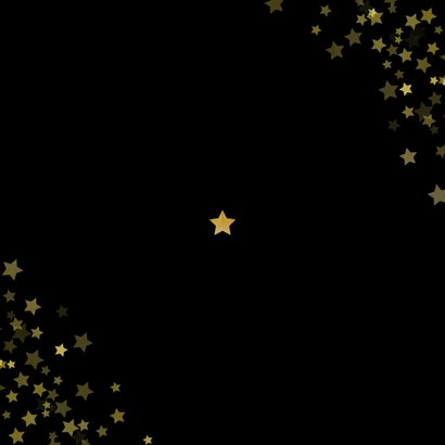 Zakelijke kerstkaart gouden kerstboom sterren Achterkant