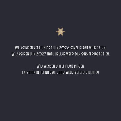 Zakelijke kerstkaart gouden sterren kerstboom 3