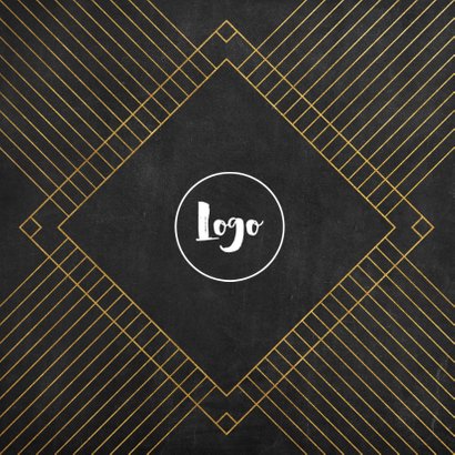 Zakelijke kerstkaart gouden vintage kader en typografie 2