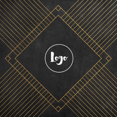 Zakelijke kerstkaart gouden vintage kader en typografie 2