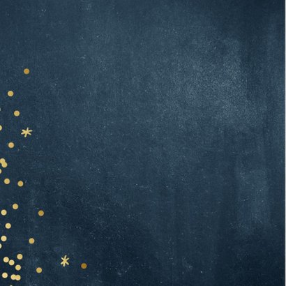 Zakelijke kerstkaart grof blauw met goud 2