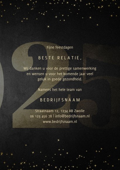 Zakelijke kerstkaart grote 25 met handgeschreven christmas 3