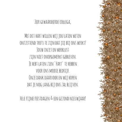 Zakelijke kerstkaart hart voor elkaar 3