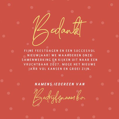 Zakelijke kerstkaart hip hert op kerstbal 3