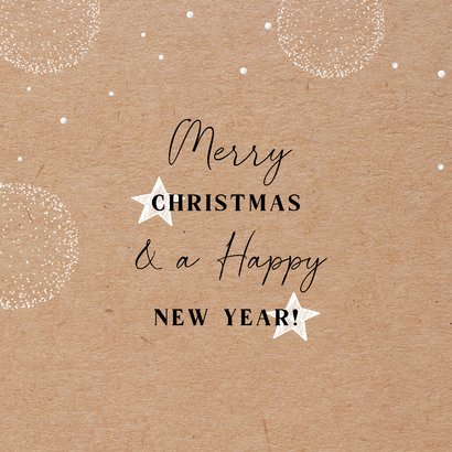 Zakelijke kerstkaart hip kraftlook handlettering thank you 2