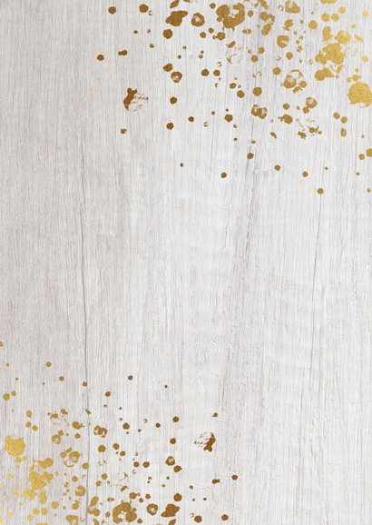Zakelijke kerstkaart horeca branch foto's, hout en spetters Achterkant