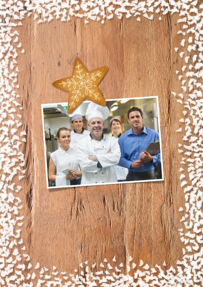 Zakelijke kerstkaart horeca industrieel koekjes sneeuw 2