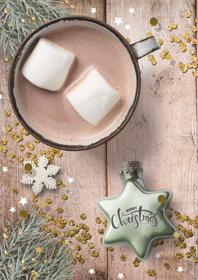 Zakelijke Kerstkaart - hout en kerstster 2