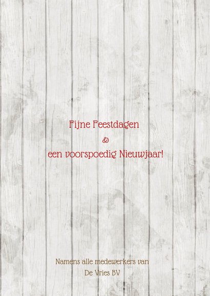 Zakelijke kerstkaart hout 3