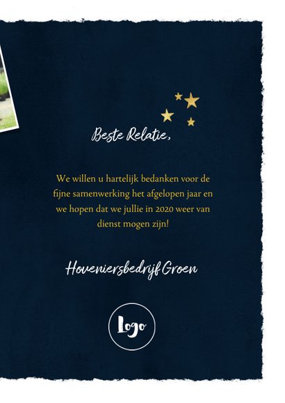 Zakelijke kerstkaart hovenier branche fotocollage 3