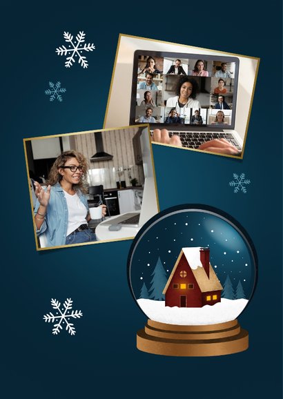 Zakelijke kerstkaart huis thuiswerken bedankt medewerkers 2