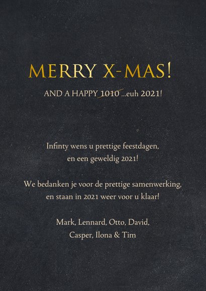 Zakelijke kerstkaart ICT branche - binaire kerstboom 3