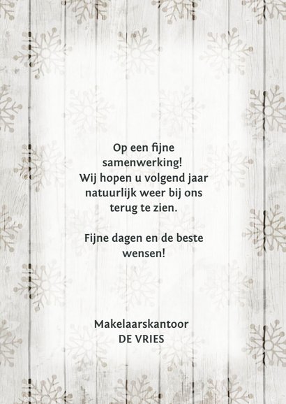 Zakelijke kerstkaart ijsblauw 3