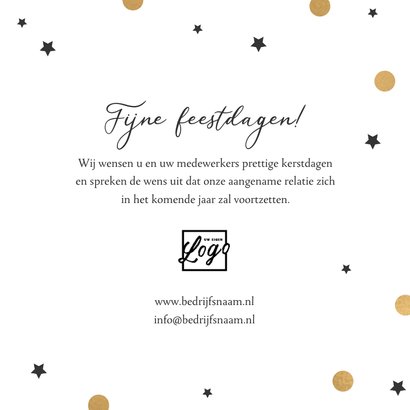 Zakelijke kerstkaart in goud merry christmas confetti 3