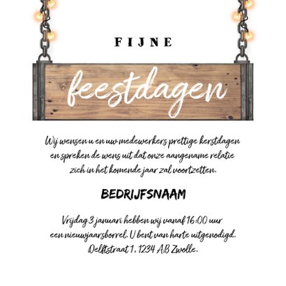 Zakelijke kerstkaart industrieel lampjes foto's 3