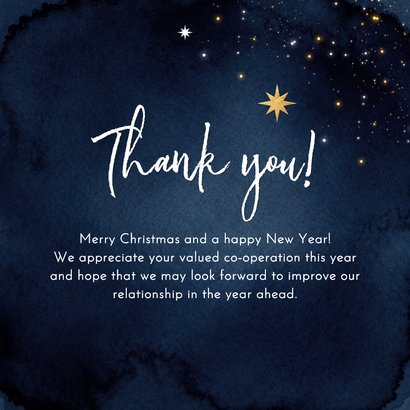 Zakelijke kerstkaart internationaal warm wishes goud 2026 3