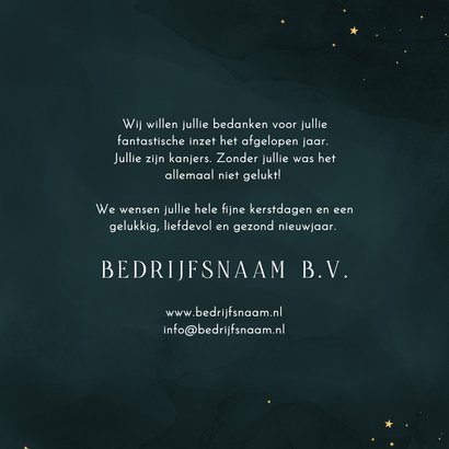 Zakelijke kerstkaart jij bent goud waard bedankt 3